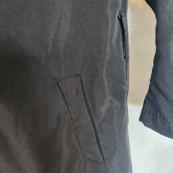 Shein Curve Size 0XL Black Long Thin Trench Coat Windbreaker Raincoat - Picture 3 of 10